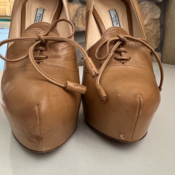 Prada Leather Lace-up Pump Size 9 - Picture 9 of 16